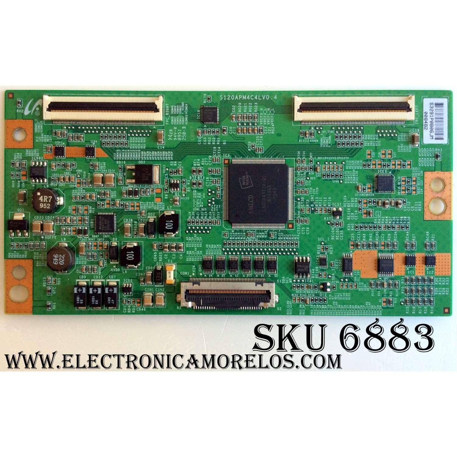 T-CON / SAMSUNG LJ94-03291P / S120APM4C4LV0.4 / SUSTITUTAS LJ94-00750A / 15750B / 03436C / 03344D / 03345D / 03469D / 03436D / PANEL LTF550HJ01-A03 / MODELOS LN55C610N1FXZA / LN55C650L1FXZA / LN55C750R2FXZA / LN55C630K1FXZA SQ01 / LN55C650L1FXZX SQ01